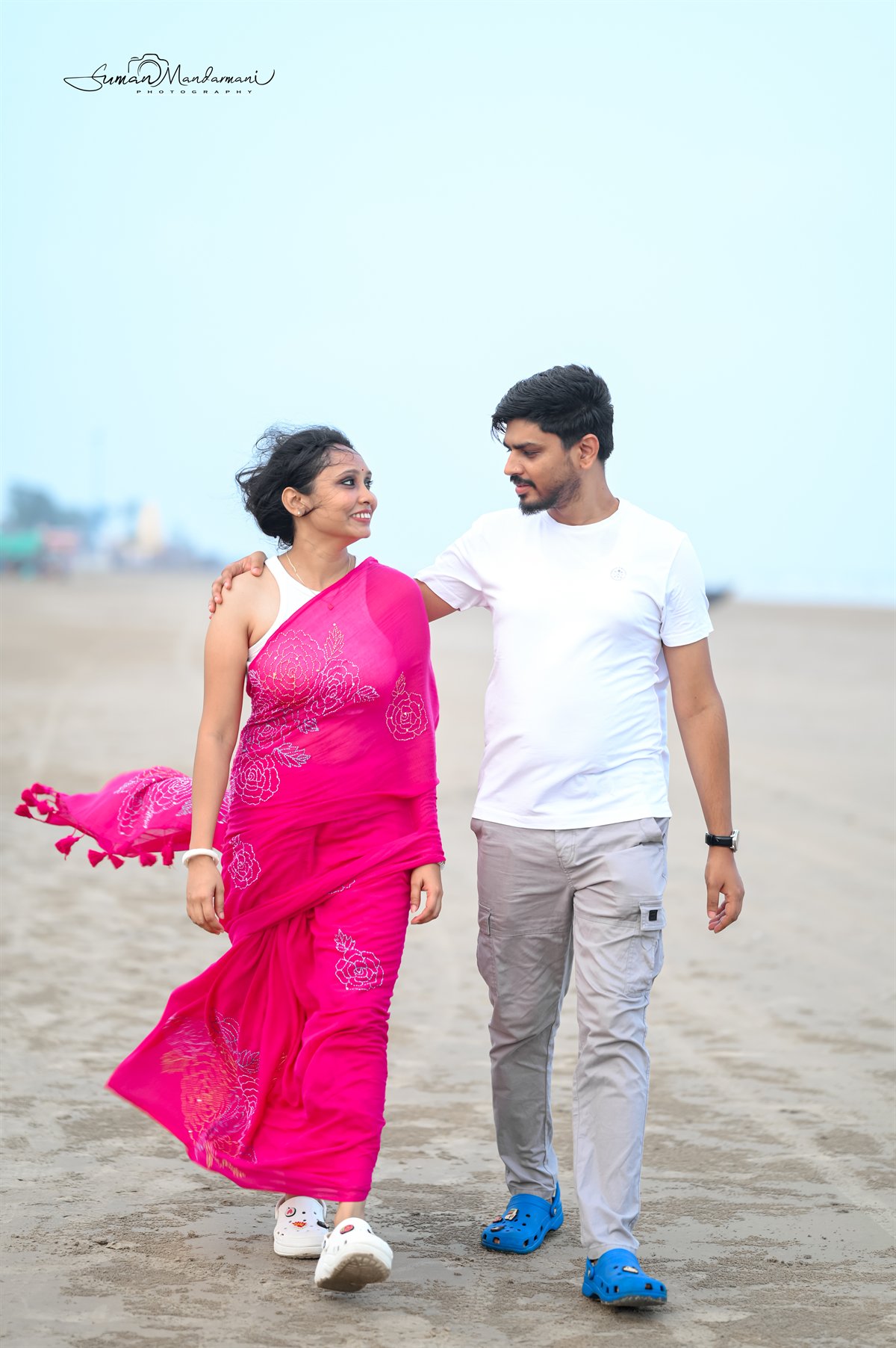Beach Couple Stroll Mandarmani